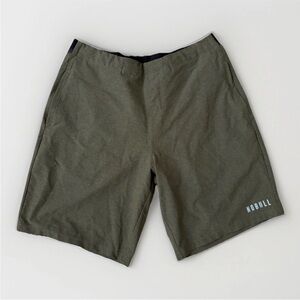 NOBULL Training Shorts Mens Large Olive Green 8” Inseam Athletic Gym